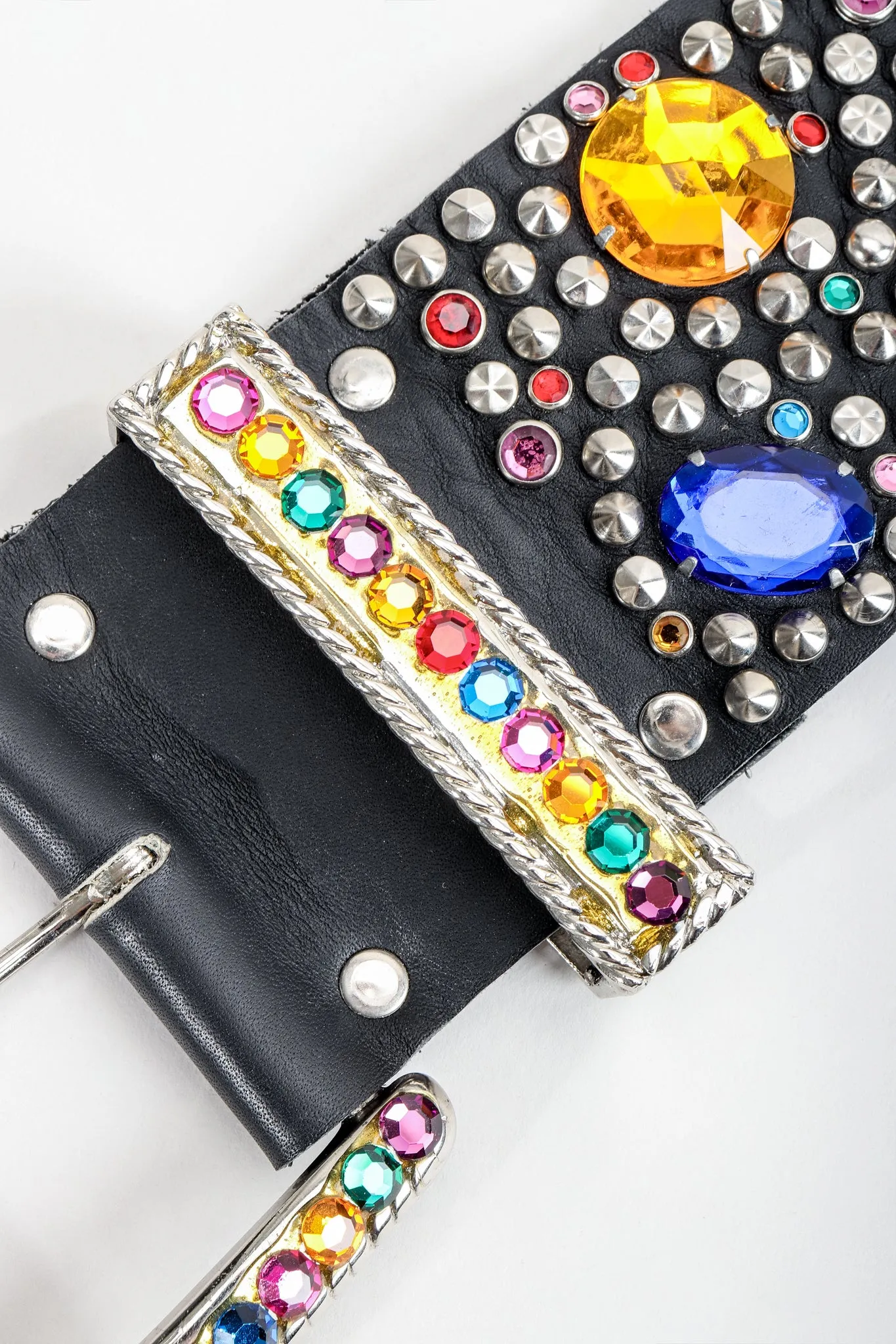 Rainbow Jewel Studded Belt