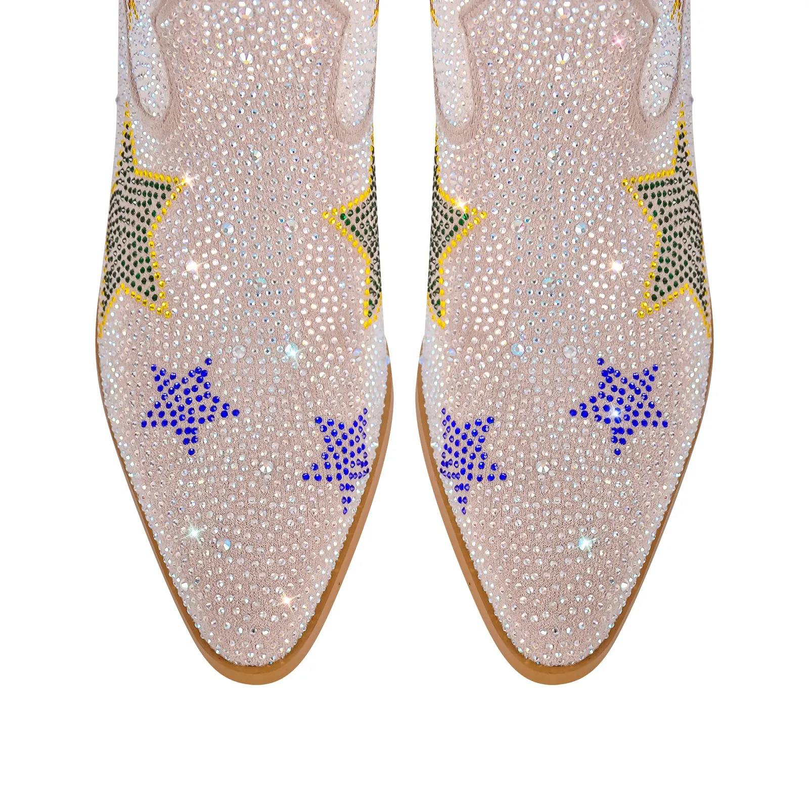 Rhinestone Star Mid-Calf Western Boots