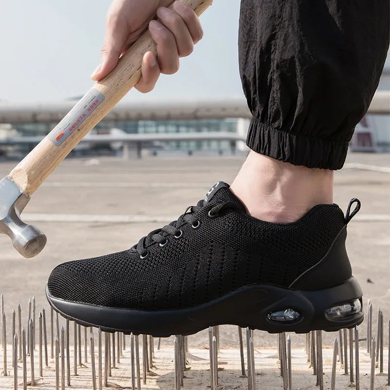 Safety Shoes Men Steel Toe Indestructible Shoes Anti-puncture Work Sneakers Breathable Sefety Work Boots Male Zapatos De Hombre