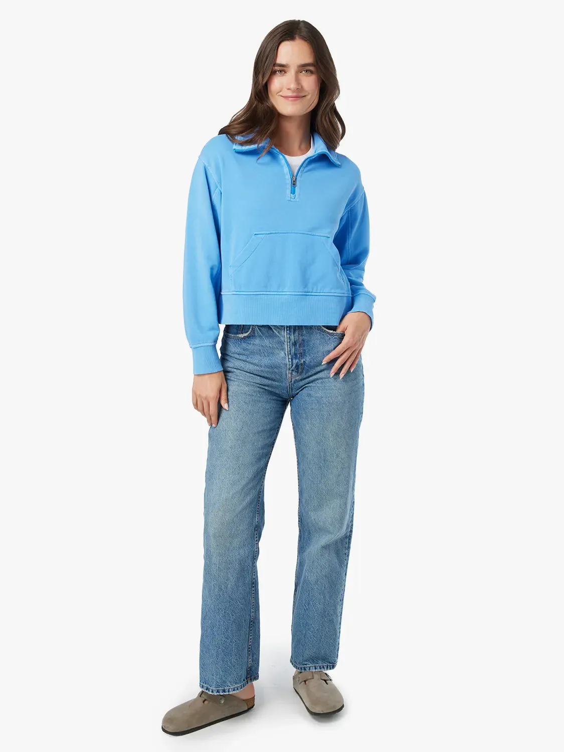 Saltaire Half Zip | Azure