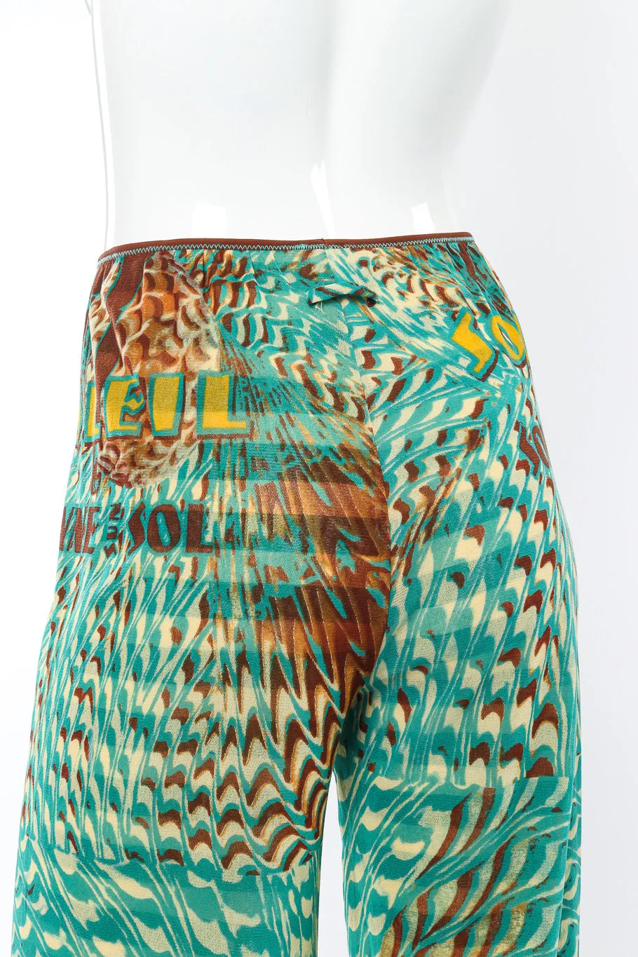 Sea Scape Print Mesh Pants
