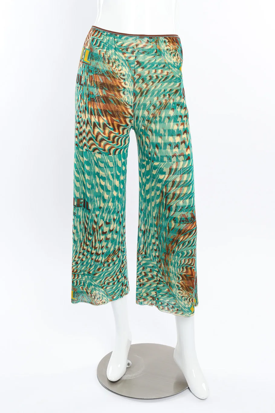 Sea Scape Print Mesh Pants
