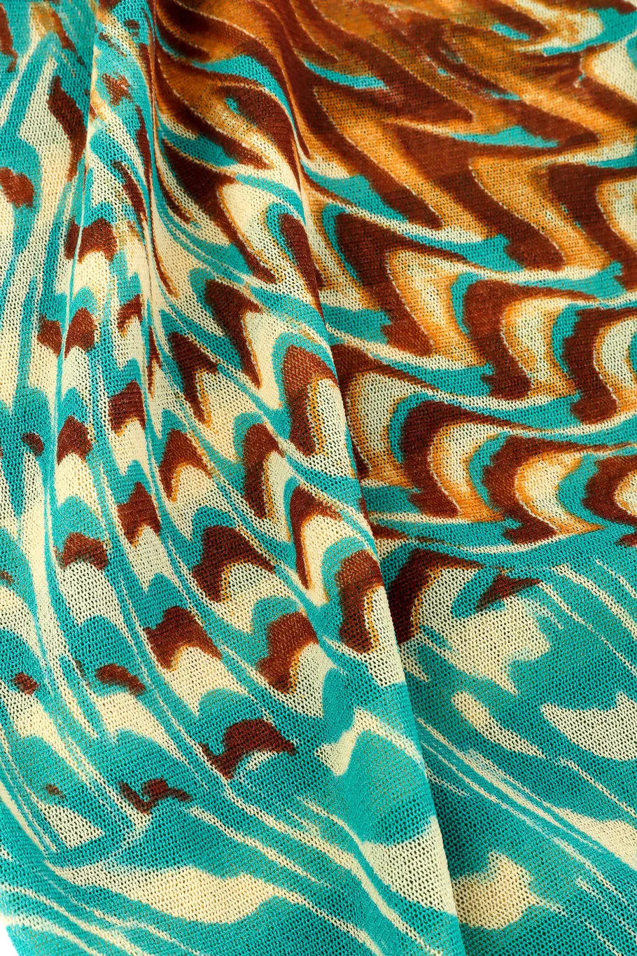 Sea Scape Print Mesh Pants