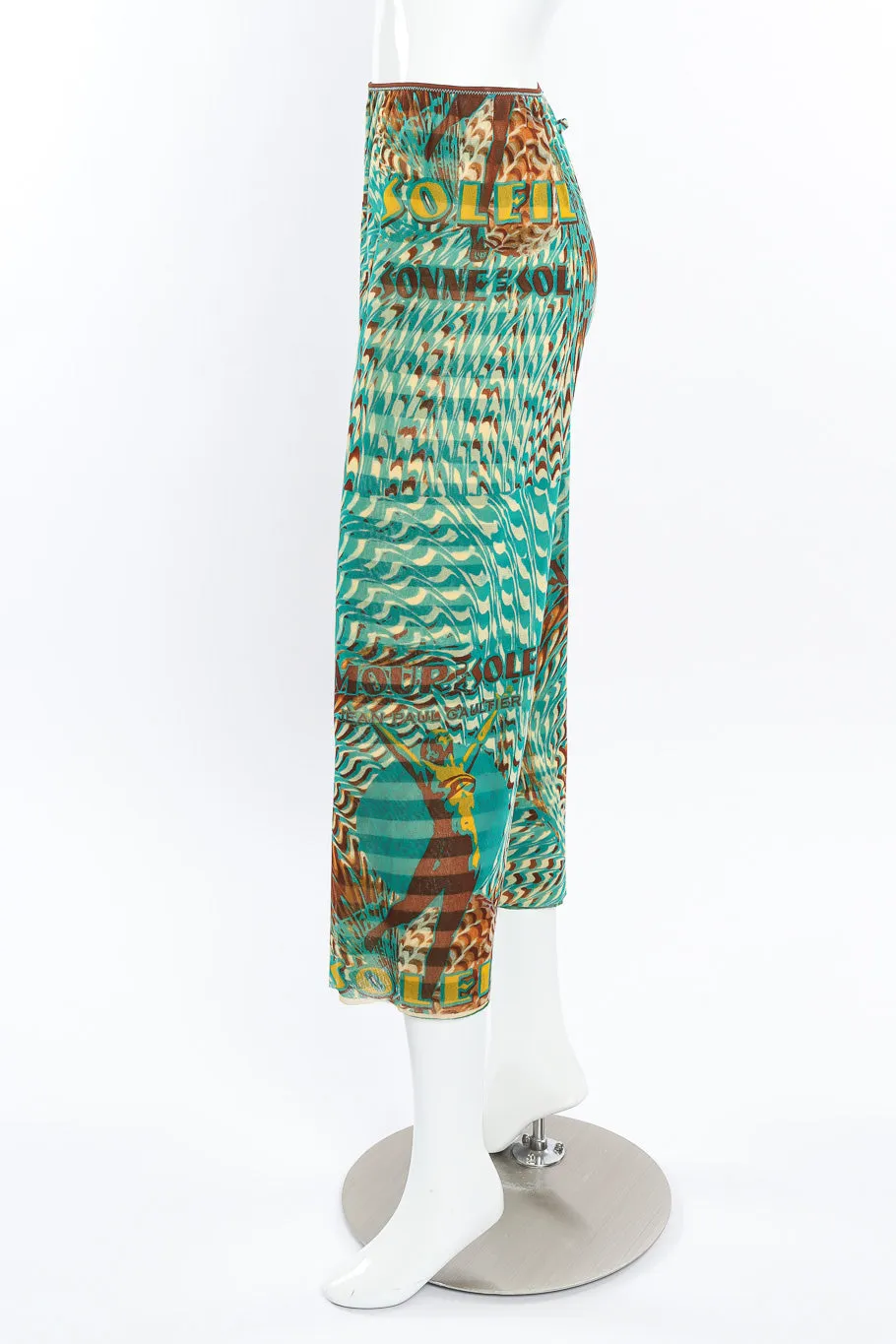 Sea Scape Print Mesh Pants