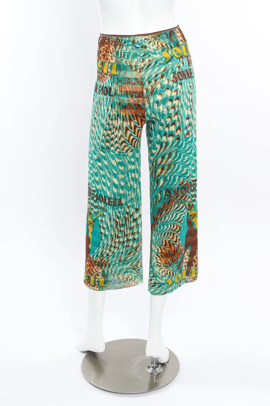 Sea Scape Print Mesh Pants