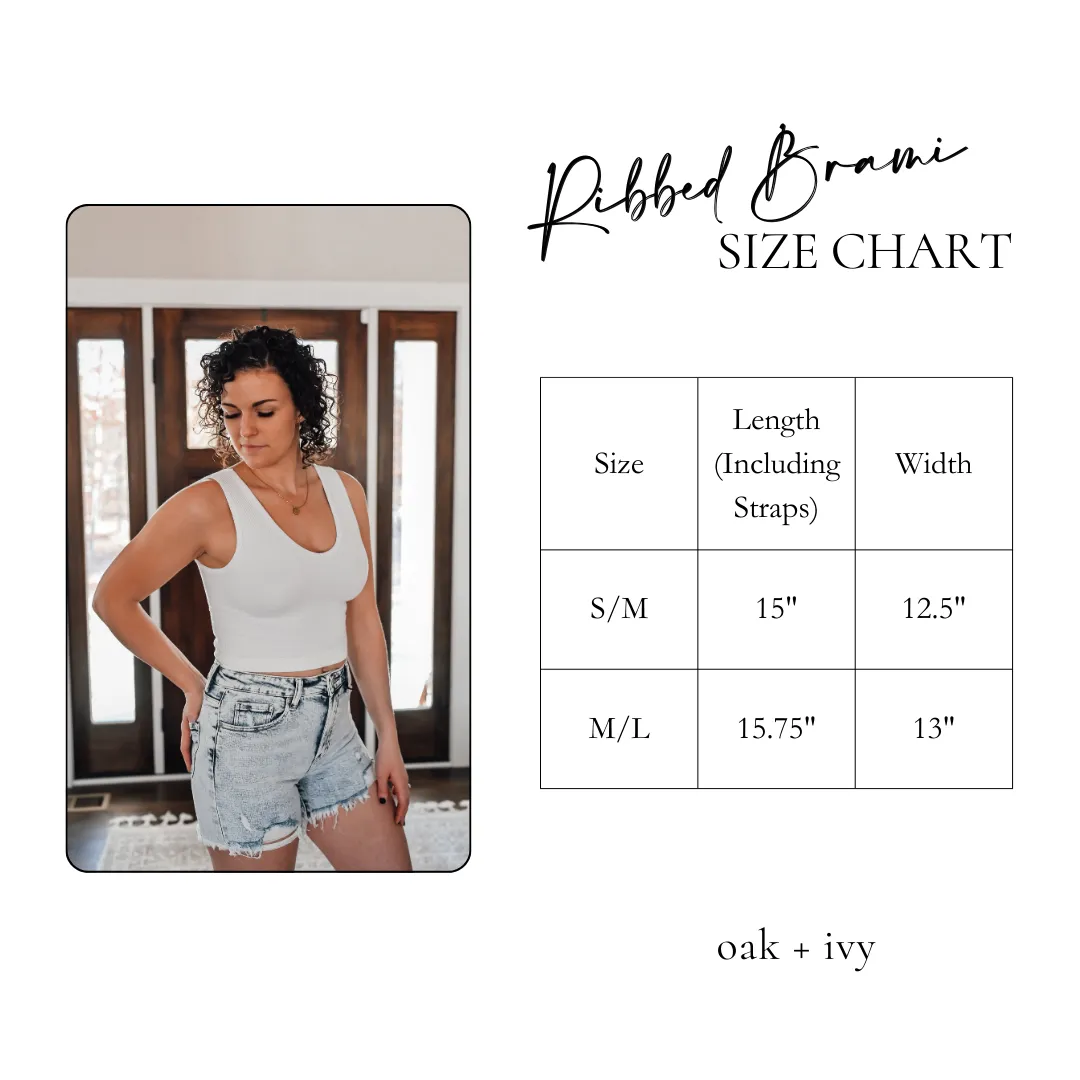 Seamless Ribbed Brami - White *FINAL SALE*