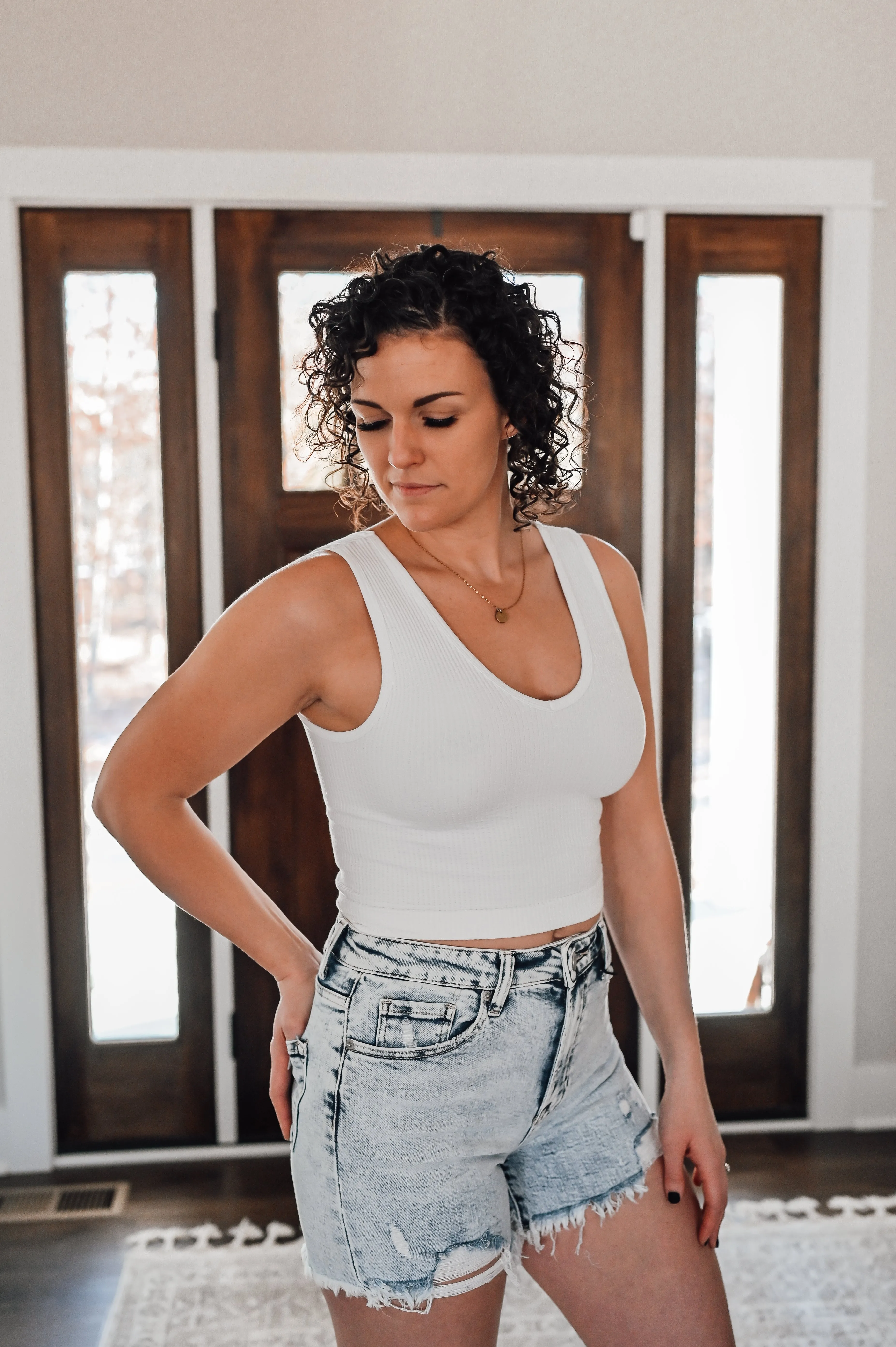Seamless Ribbed Brami - White *FINAL SALE*