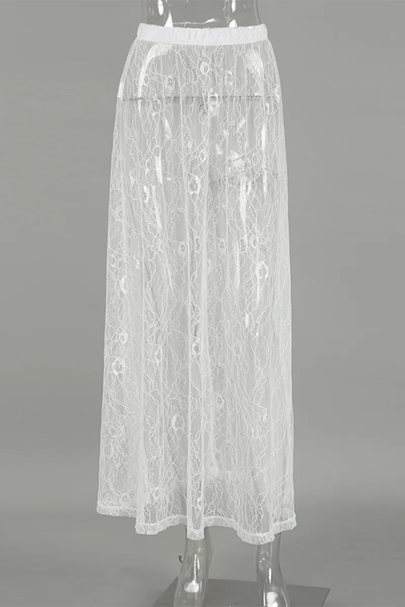 Sexy Lace Hollow Out Loose High Waist Type A Bottoms