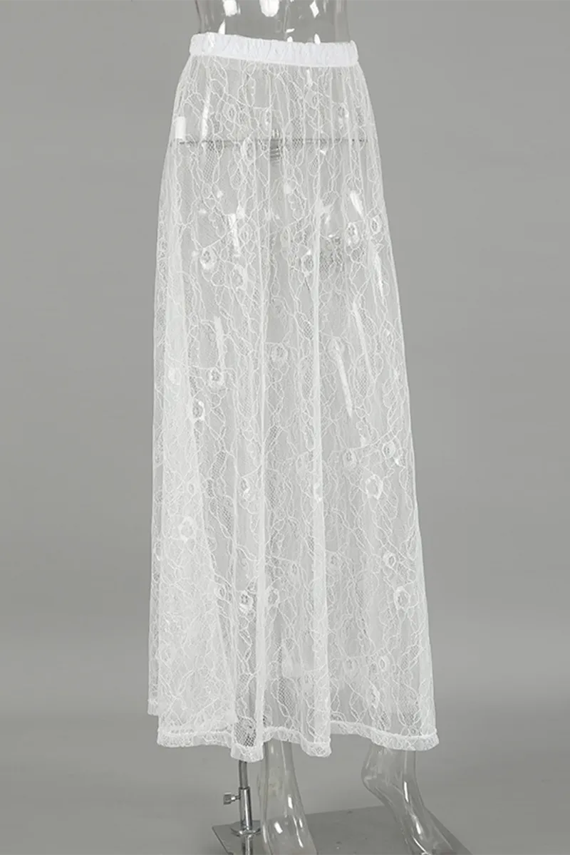 Sexy Lace Hollow Out Loose High Waist Type A Bottoms