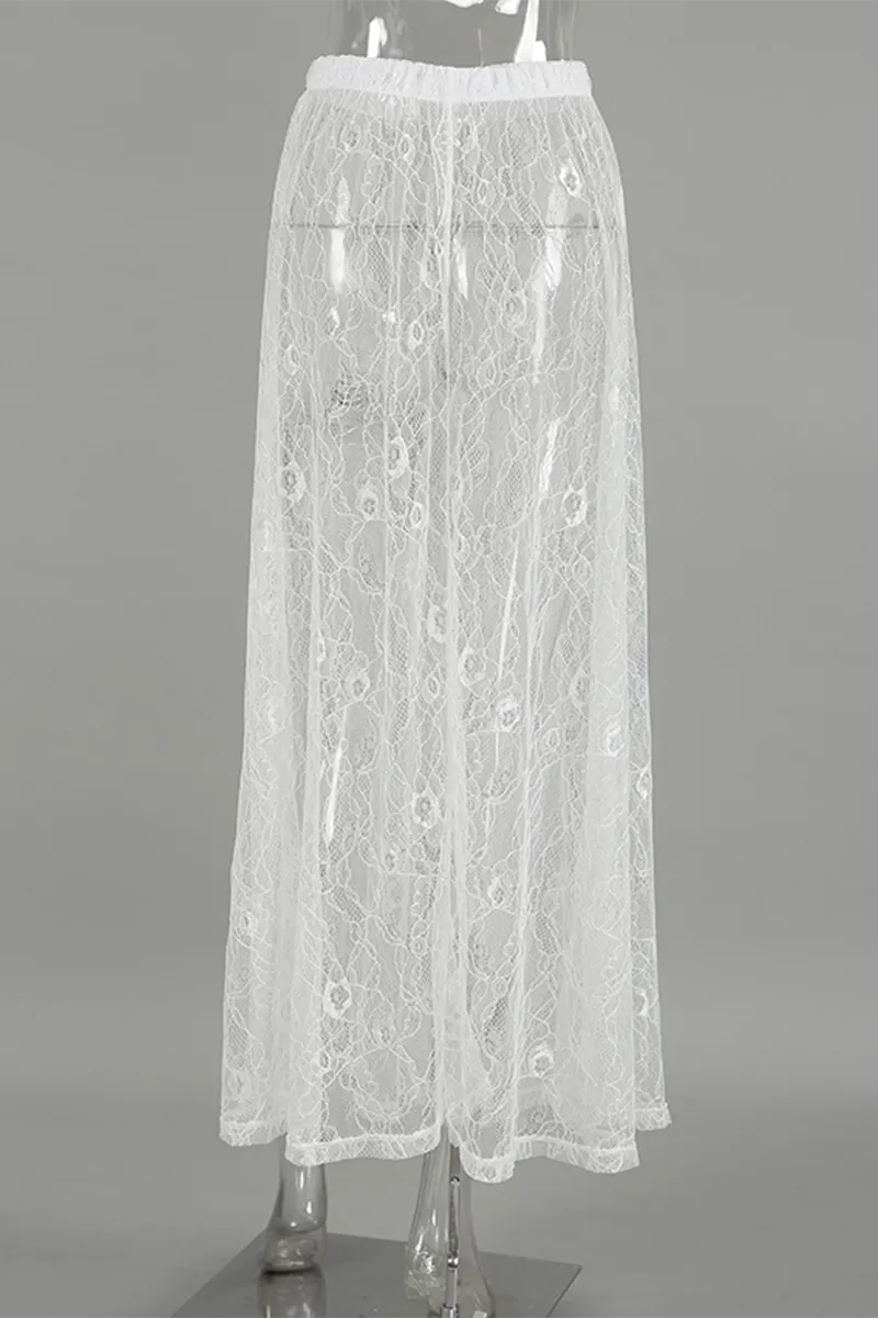 Sexy Lace Hollow Out Loose High Waist Type A Bottoms