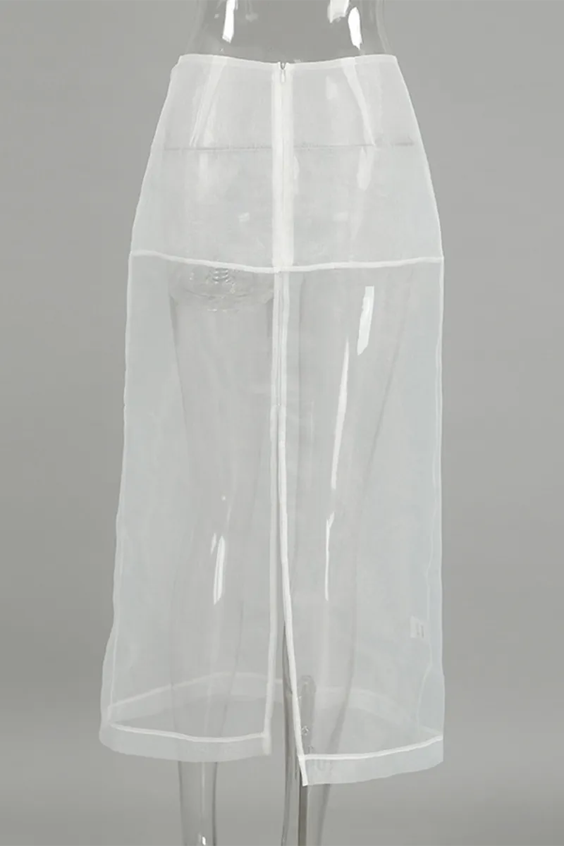 Sexy See-Through Zipper High Waist Type A Bottoms