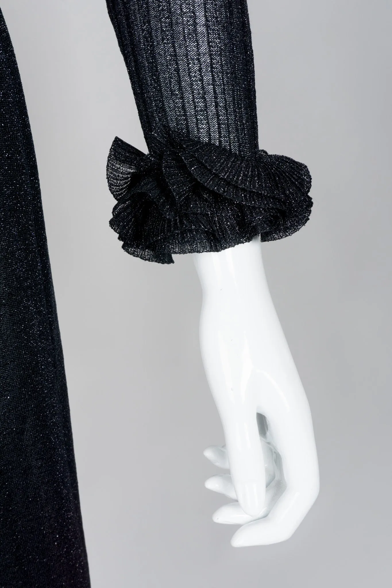 Sheer Metallic Knit Dress