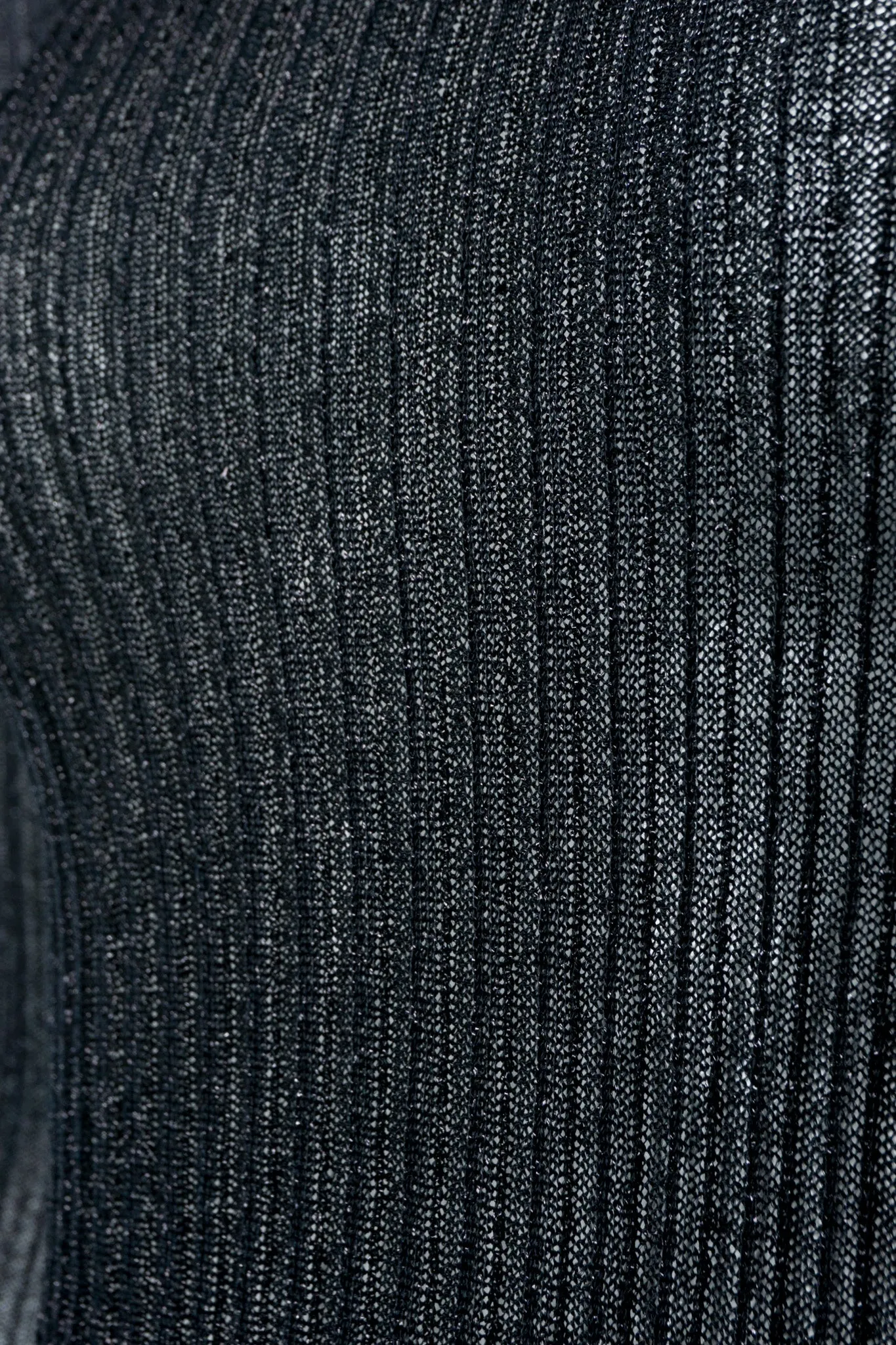 Sheer Metallic Knit Dress