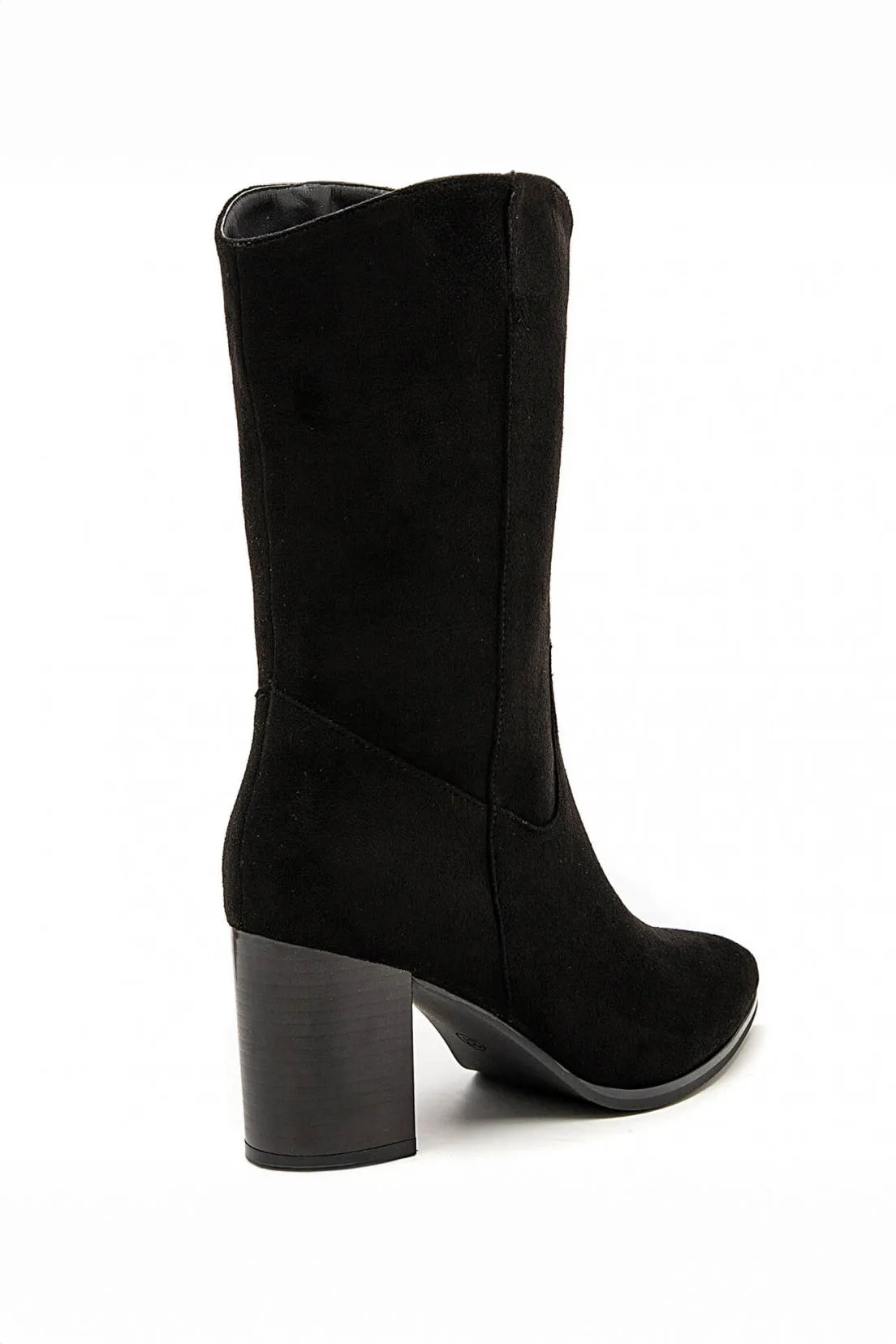 Shellie Black Suedette Boots