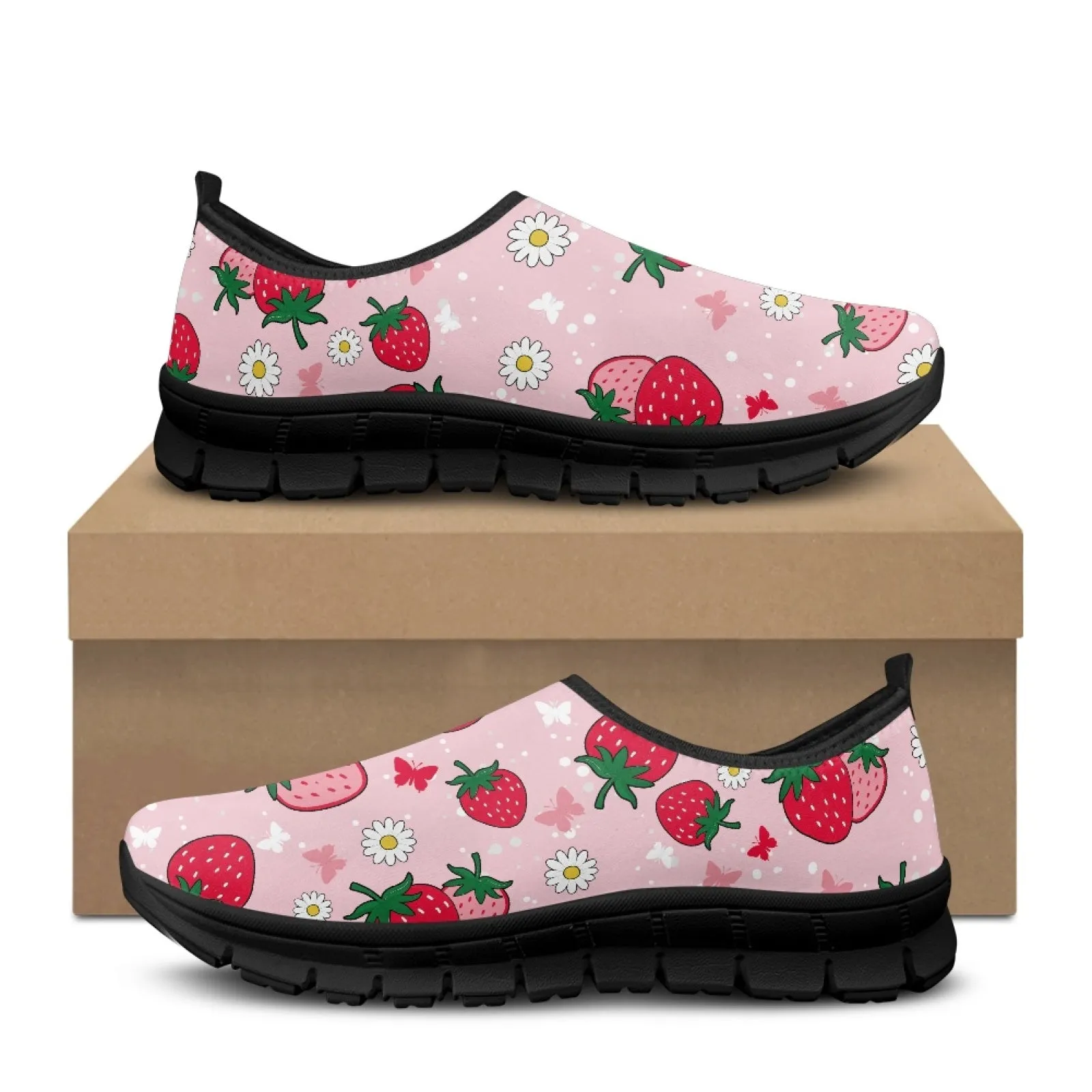 Strawberry Delight Low-Cut Casual Shoes