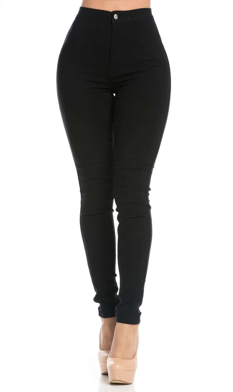 Stretchy skinny high waist jean
