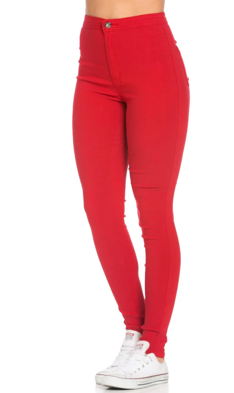 Stretchy skinny high waist jean