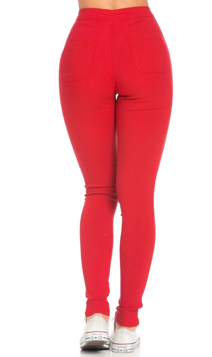 Stretchy skinny high waist jean