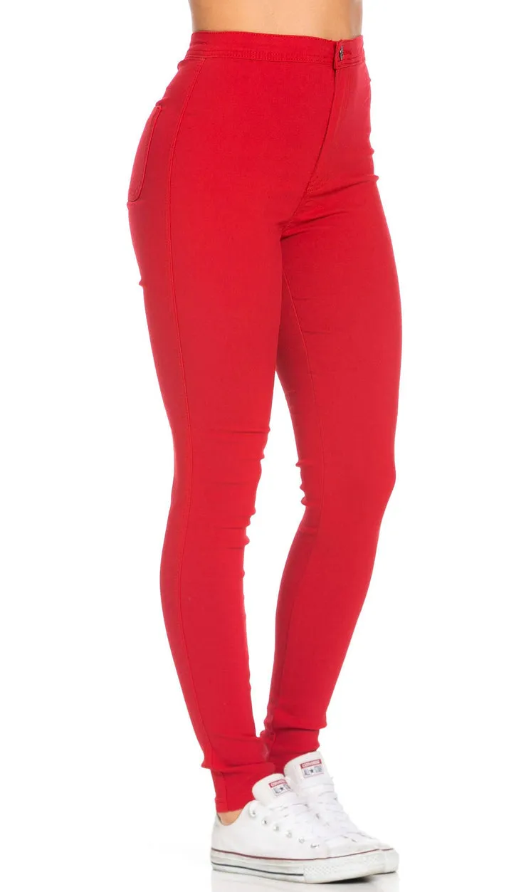 Stretchy skinny high waist jean