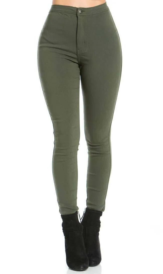 Stretchy skinny high waist jean