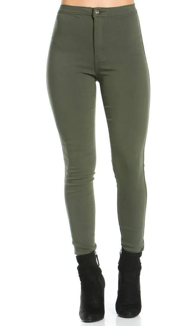 Stretchy skinny high waist jean