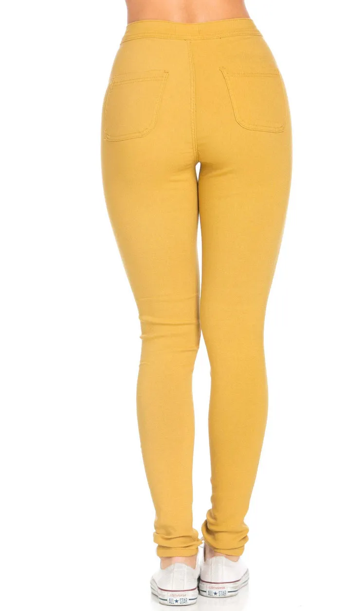 Stretchy skinny high waist jean