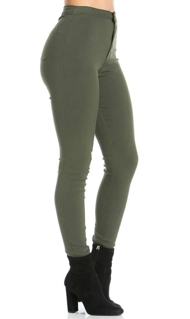 Stretchy skinny high waist jean