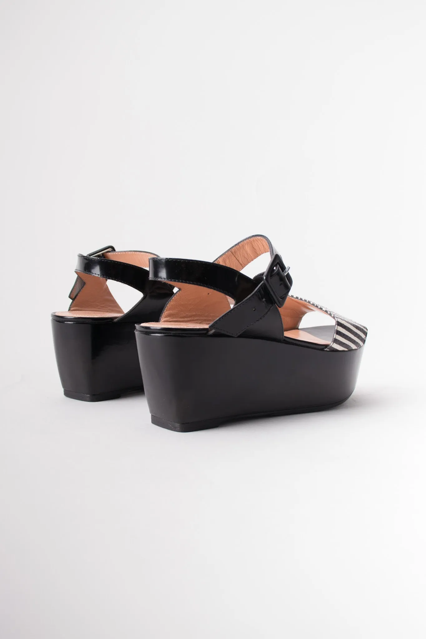 Striped Snake Flatform Sandals