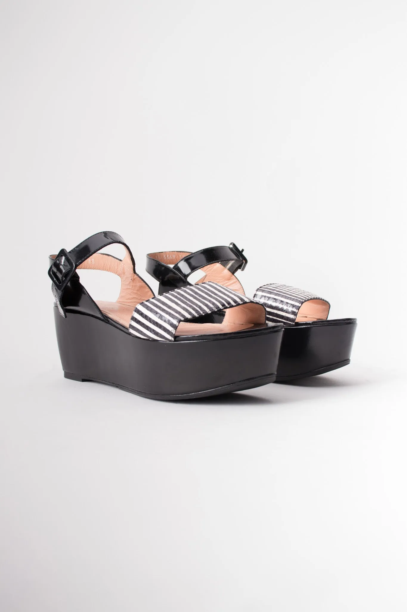 Striped Snake Flatform Sandals