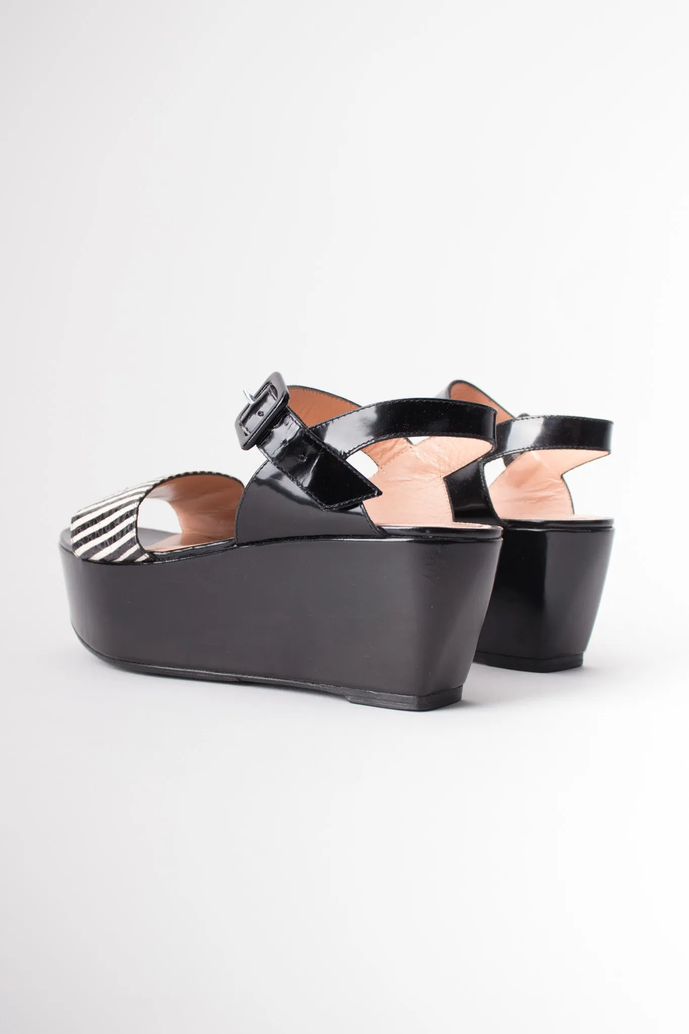 Striped Snake Flatform Sandals