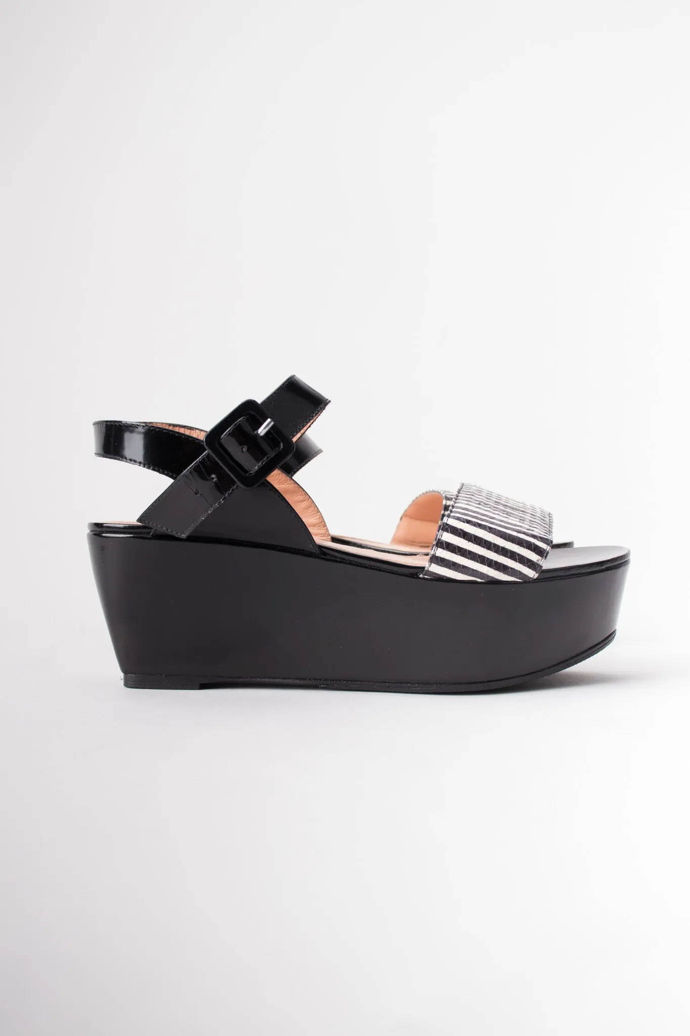 Striped Snake Flatform Sandals