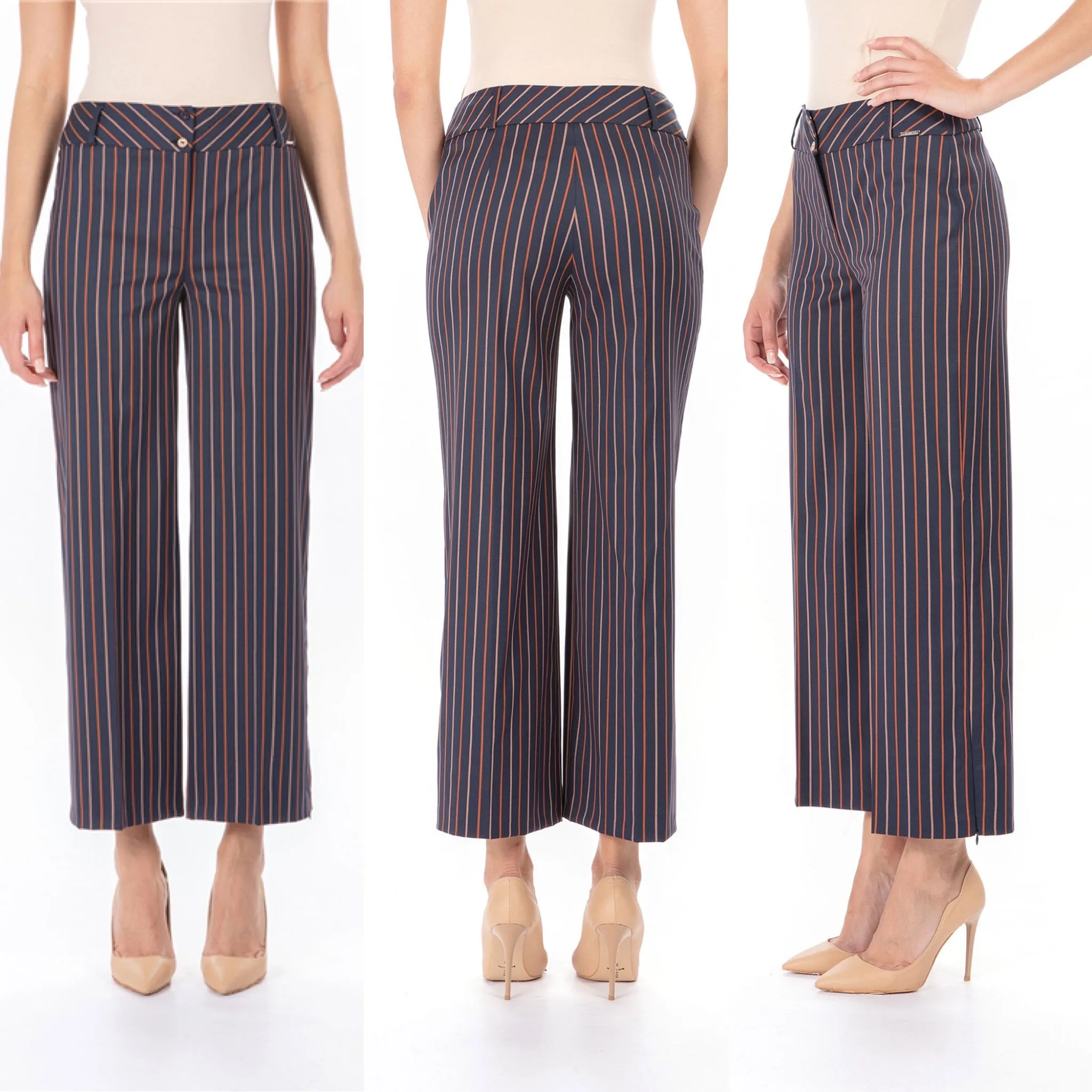 Striped Trouser - Crop Length Pant