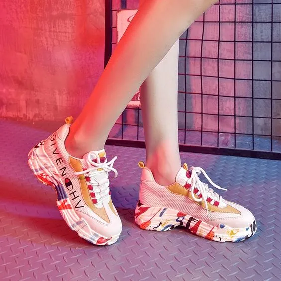Stylish Floral Print Sneaker Shoes