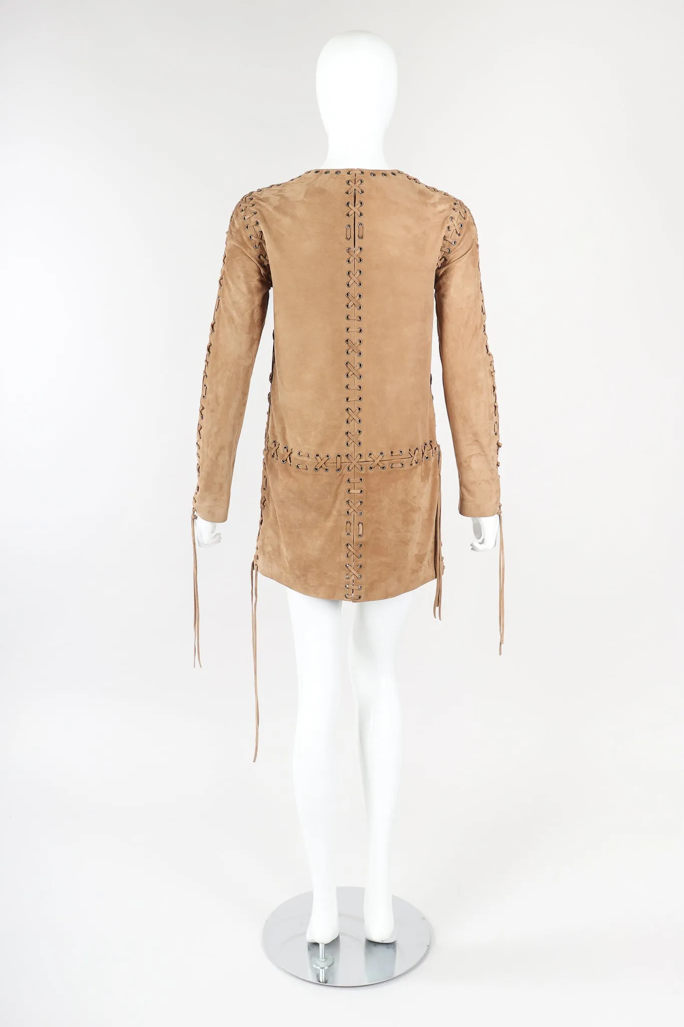 Suede Laced Minidress