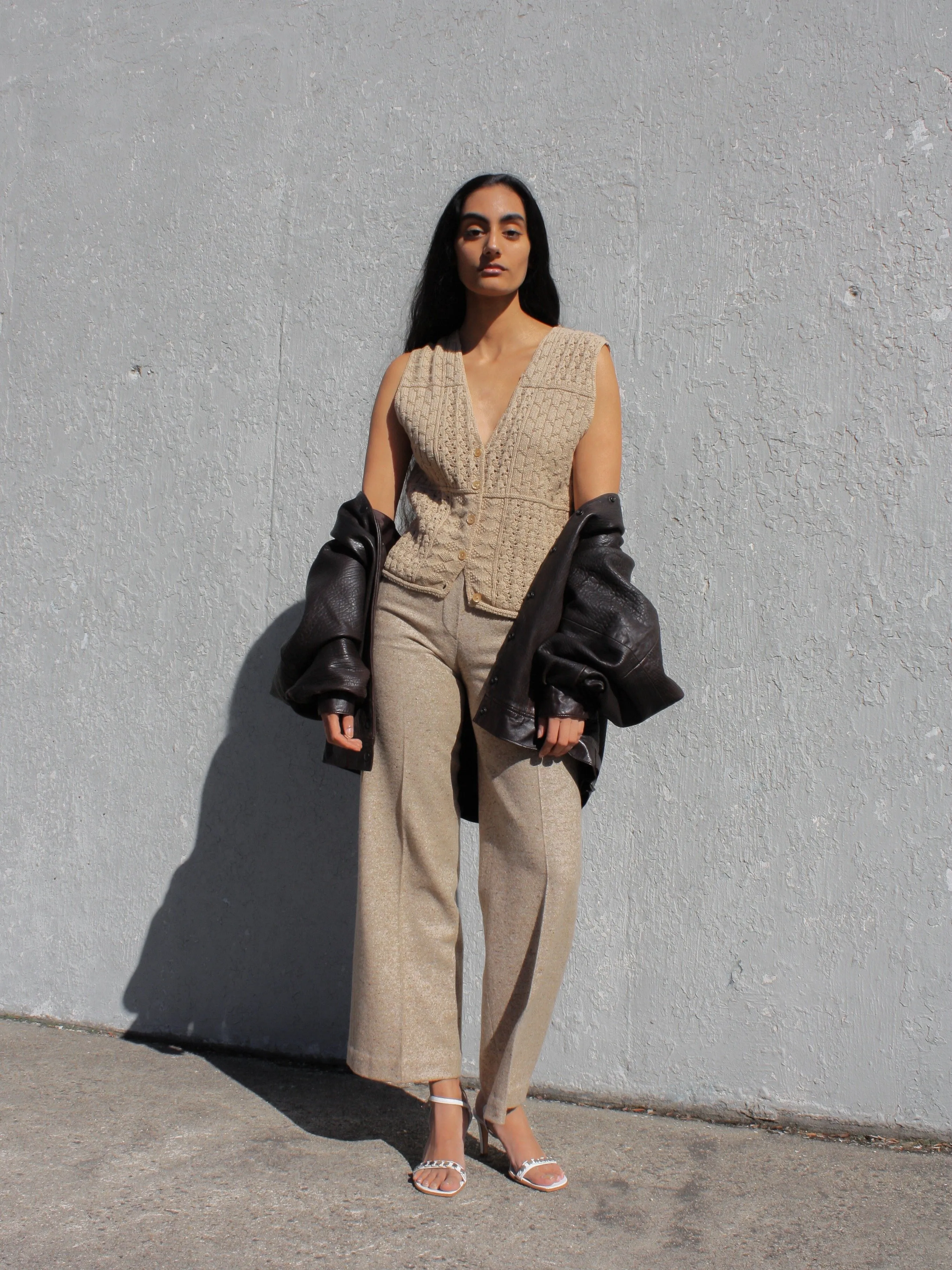 Tan Tweed Trousers