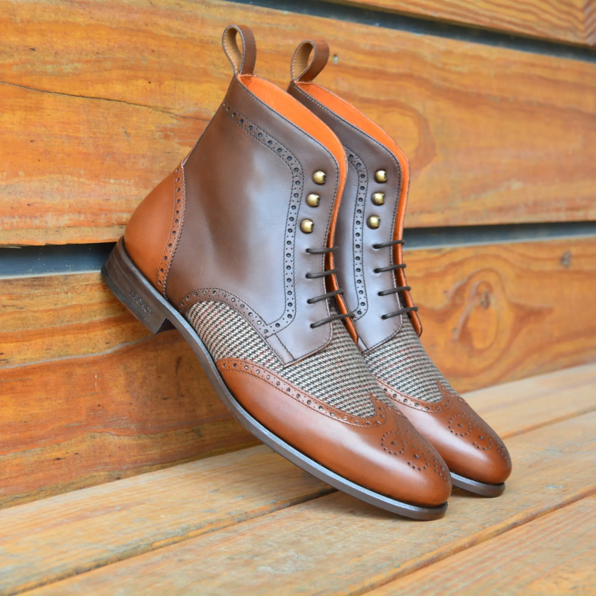 The Tweed Brogue Custom Boot