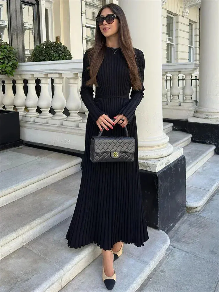 Tossy Lace-Up Knit Maxi Dress for Women