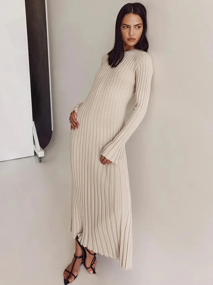 Tossy Lace-Up Knit Maxi Dress for Women