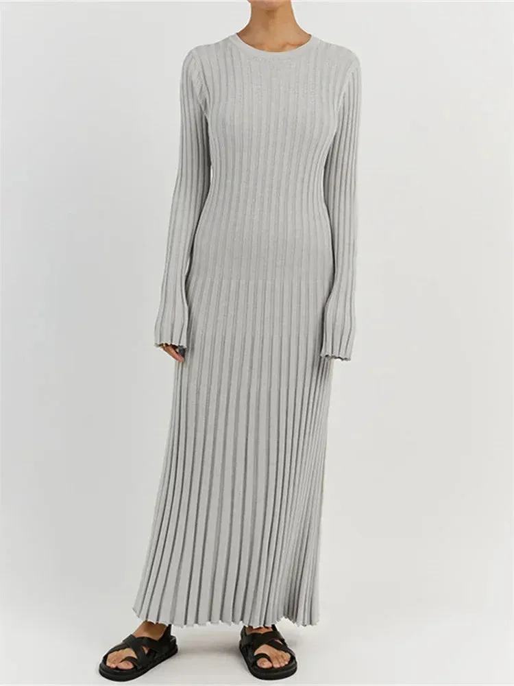 Tossy Lace-Up Knit Maxi Dress for Women