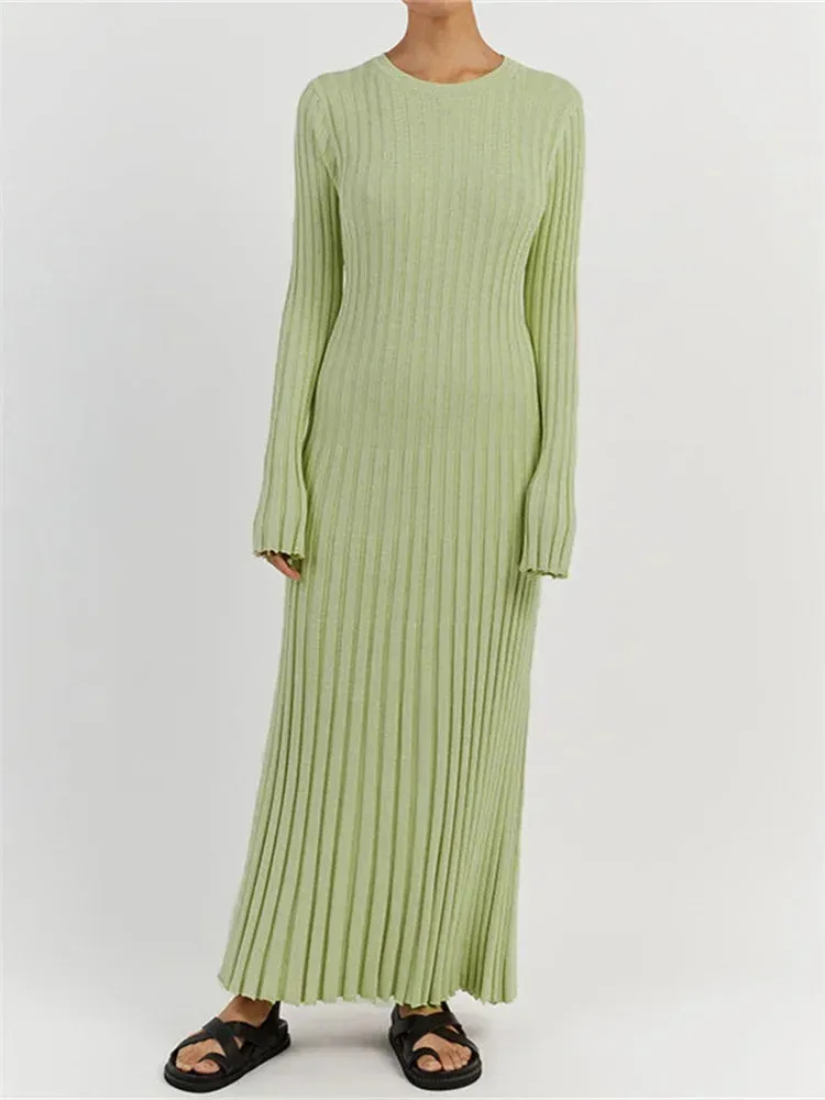Tossy Lace-Up Knit Maxi Dress for Women