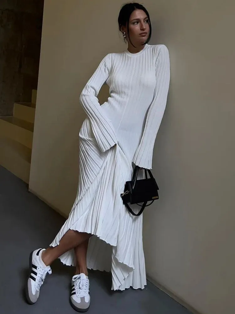 Tossy Lace-Up Knit Maxi Dress for Women