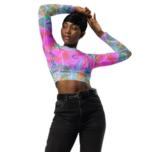 Underboob Crop Top, Vaporwave Mandala