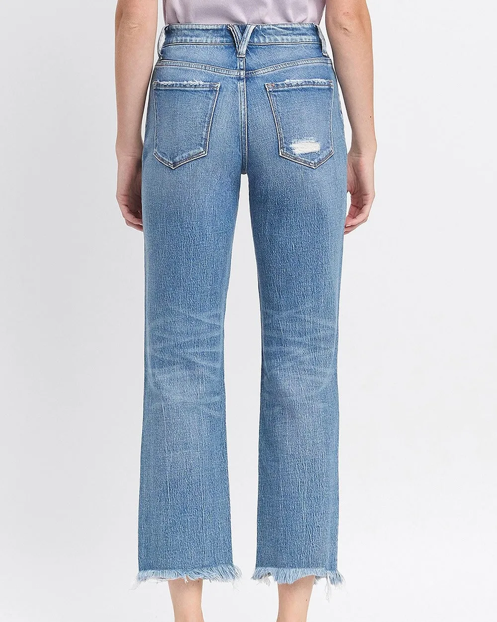 Victoria - High Rise Crop Straight Jeans