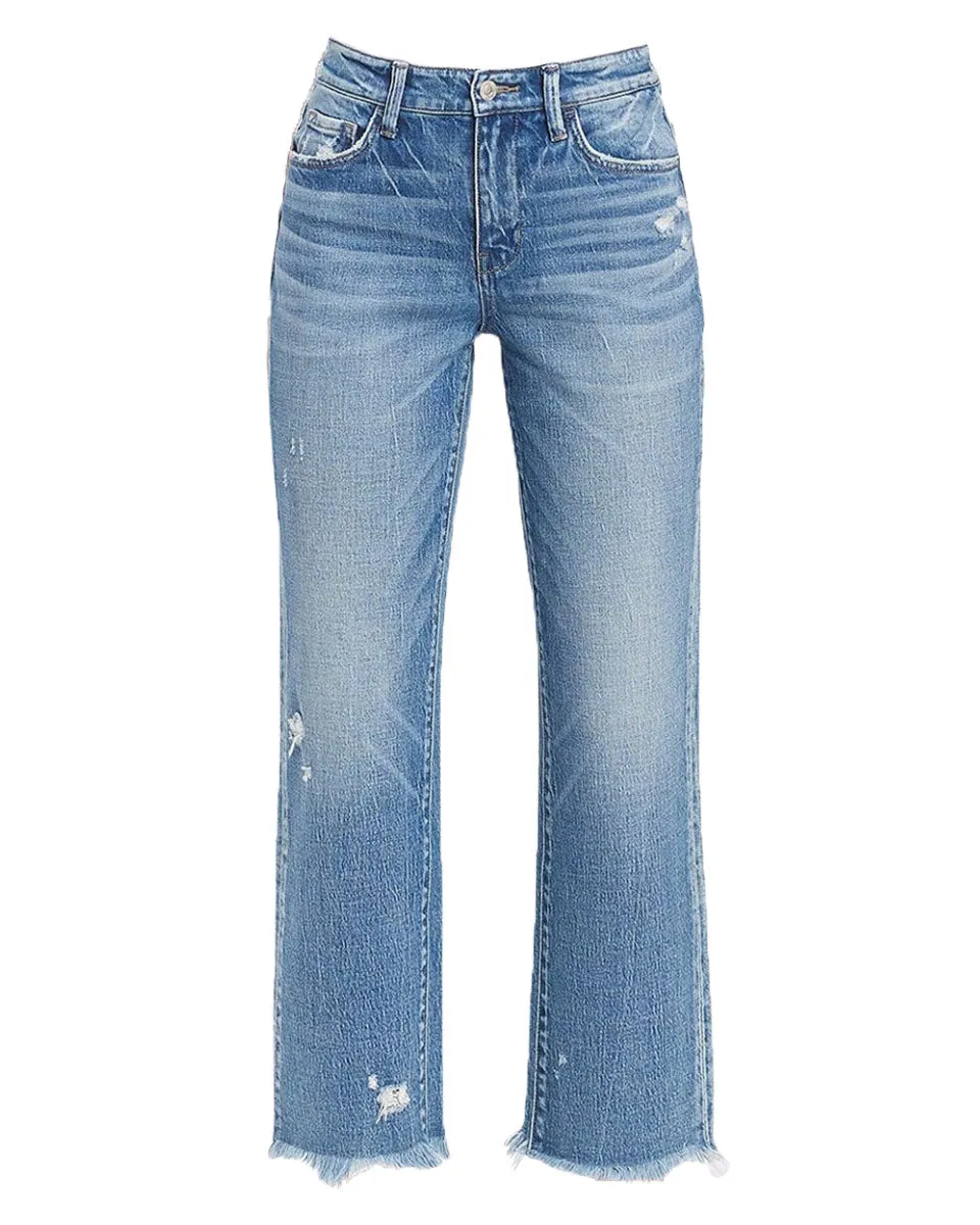 Victoria - High Rise Crop Straight Jeans