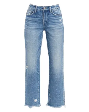 Victoria - High Rise Crop Straight Jeans