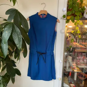 Vintage 50s 60s belted retro mod space age shift dress (HT2422)
