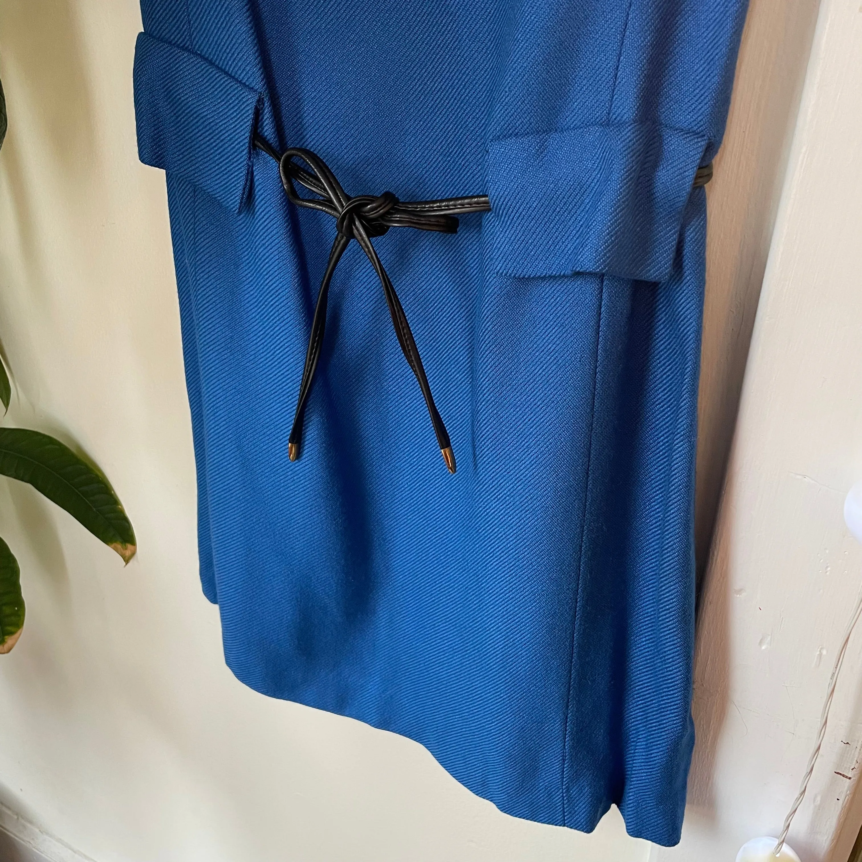 Vintage 50s 60s belted retro mod space age shift dress (HT2422)