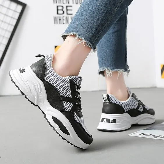White Breathable Mesh Sneaker Shoes