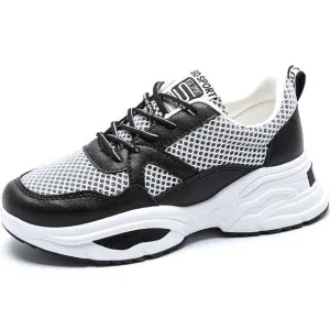 White Breathable Mesh Sneaker Shoes
