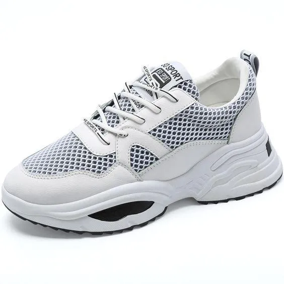 White Breathable Mesh Sneaker Shoes